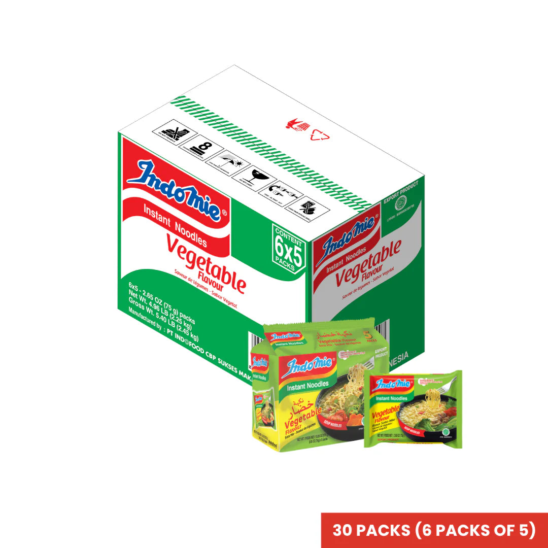 Indomie Vegetable Flavor Instant Noodles - 30 Pack